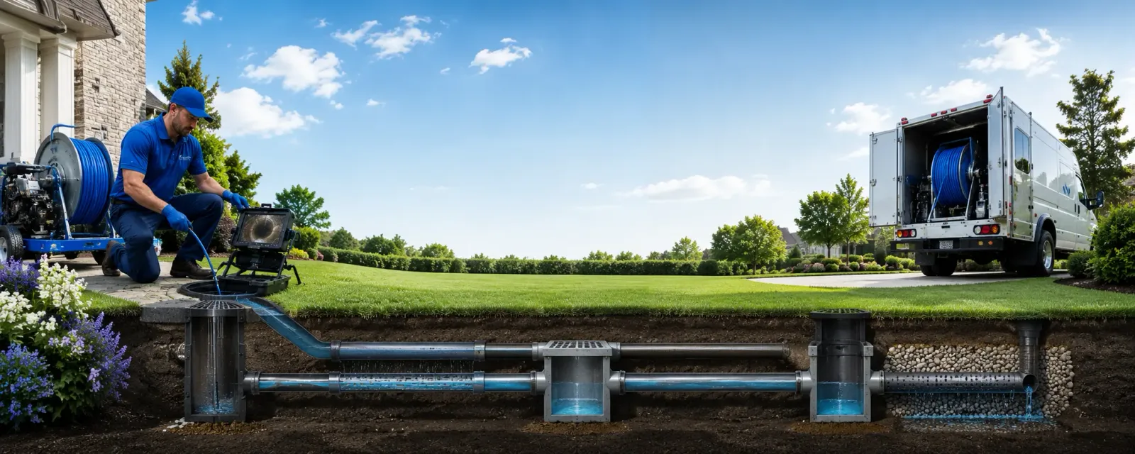 Outdoor drain cleaning information for Pleasantville, OH